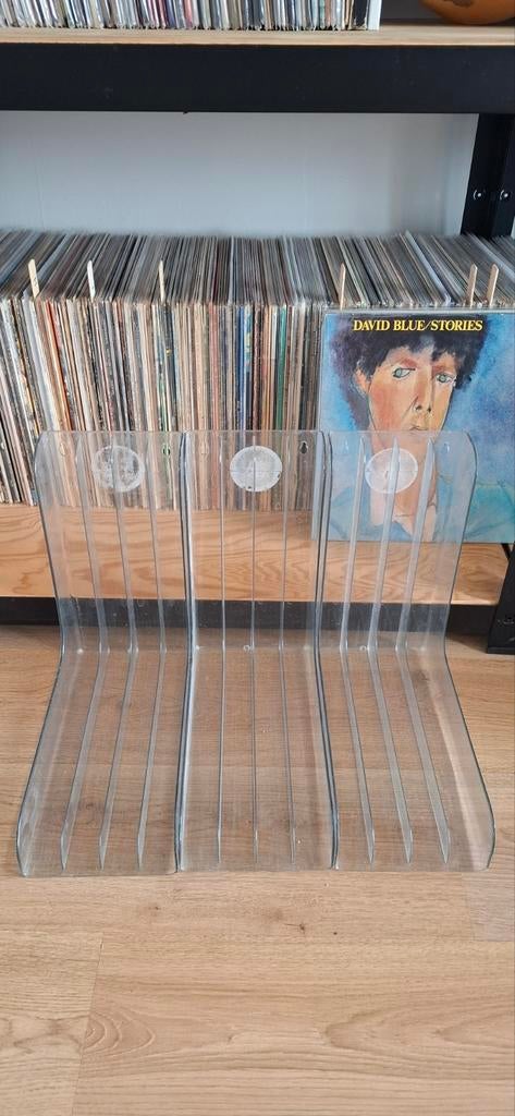 3stk Lp platen vinyl rekken/houders doorzichtig kunststof, Ophalen of Verzenden, Cd's