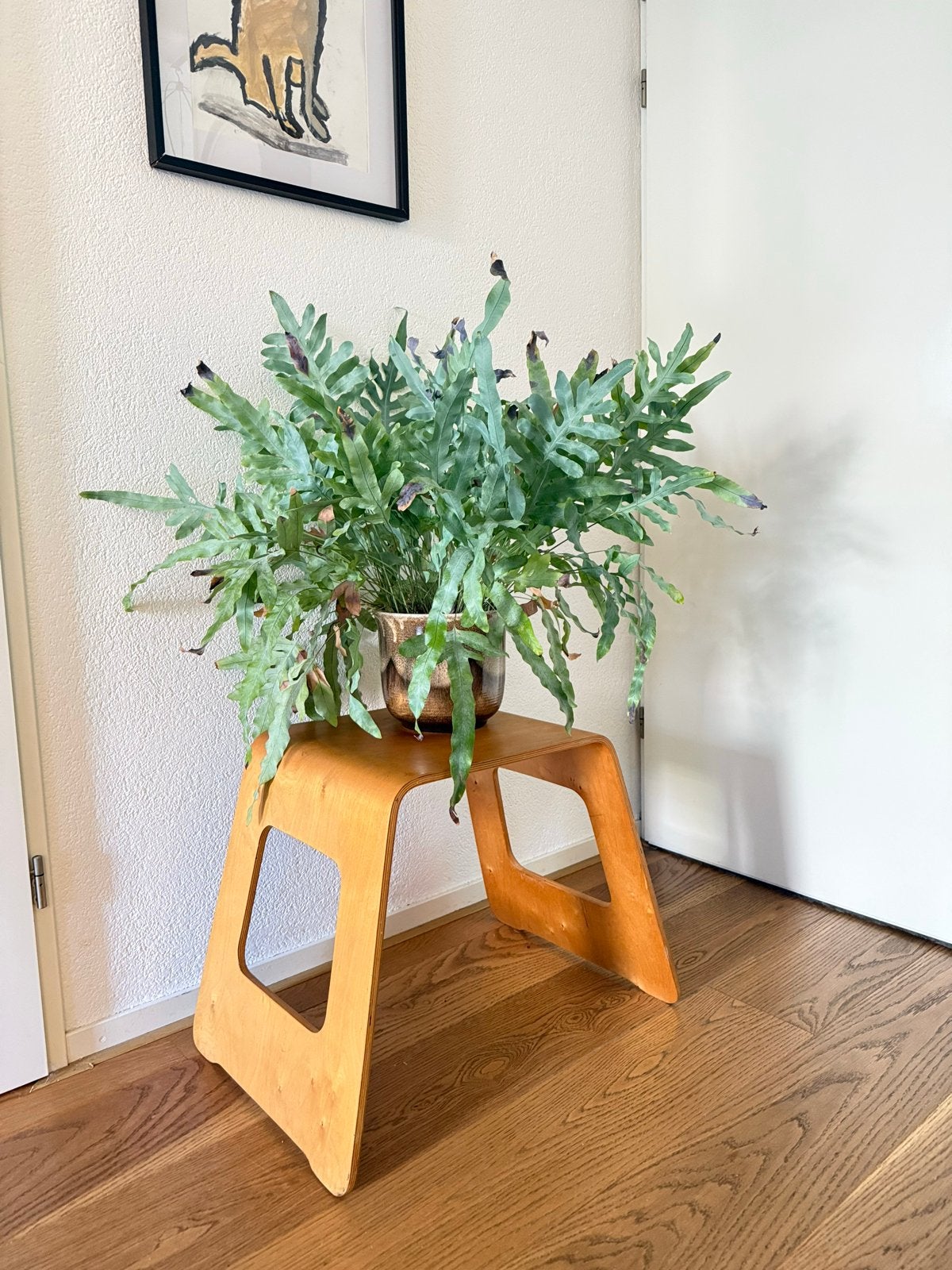 Vintage IKEA Benjamin krukje van gebogen multiplex, Ophalen, Gebruikt, Hout