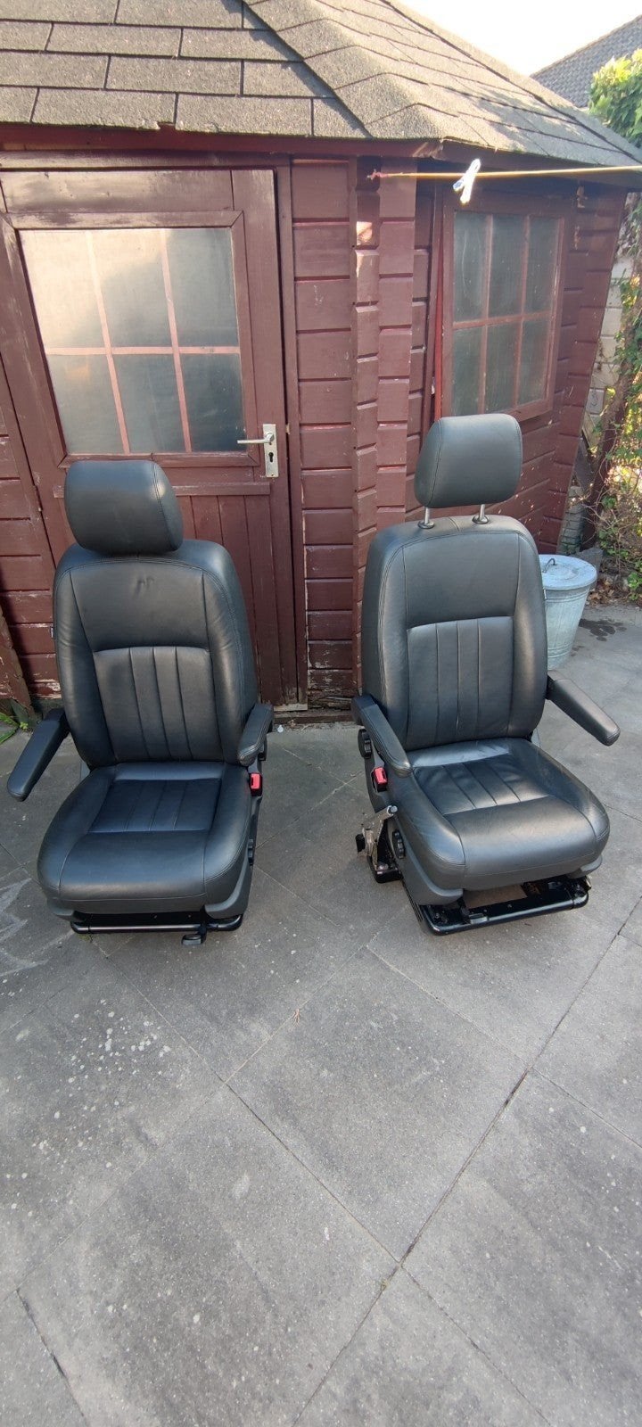 VW Transporter T6 Leren Voorstoelen met stoelverwarming, Auto-onderdelen, Ophalen, Gebruikt, Volkswagen