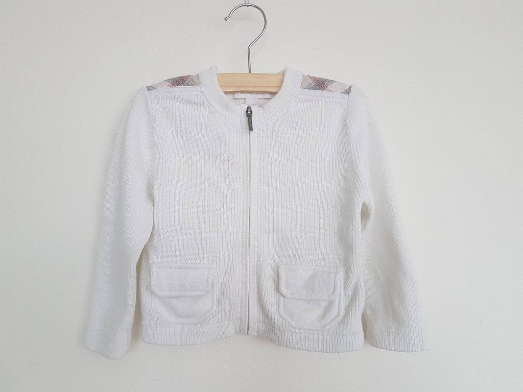 Burberry Baby vestje wit 80, Verzenden, Zo goed als nieuw, Jongetje, Truitje of Vestje