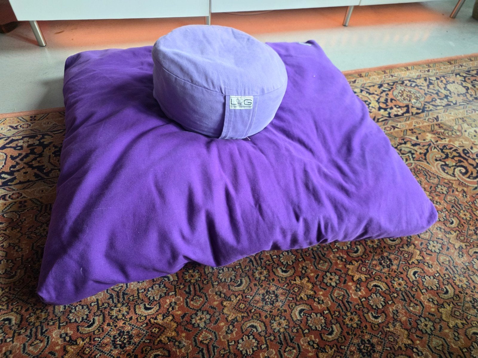 Paarse meditatiekussen set - Love Generation, Ophalen, Gebruikt, Yoga-accessoire