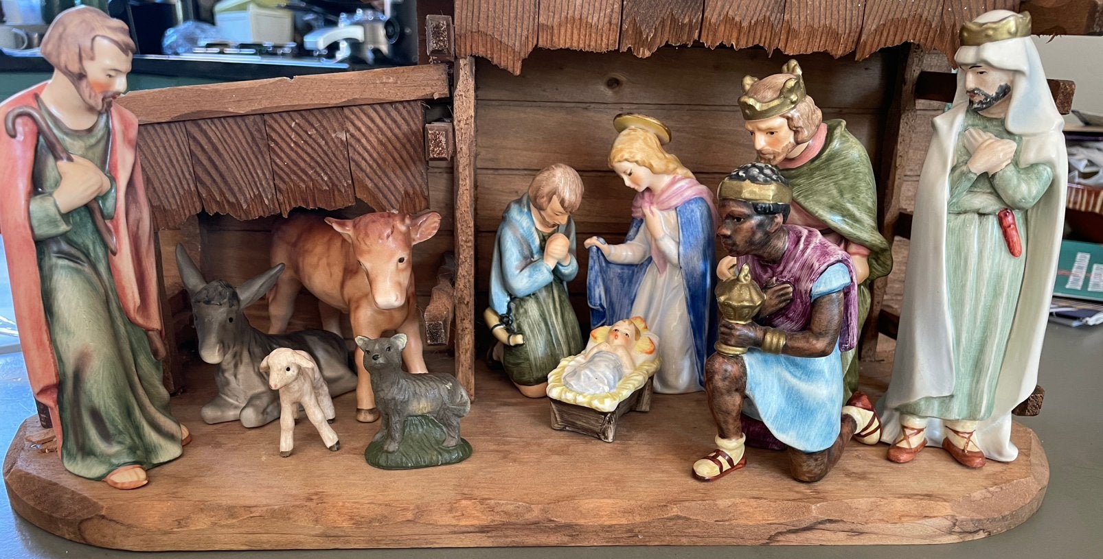 Goebel HX32 1965 kerstgroep met stal, Ophalen of Verzenden, Gebruikt
