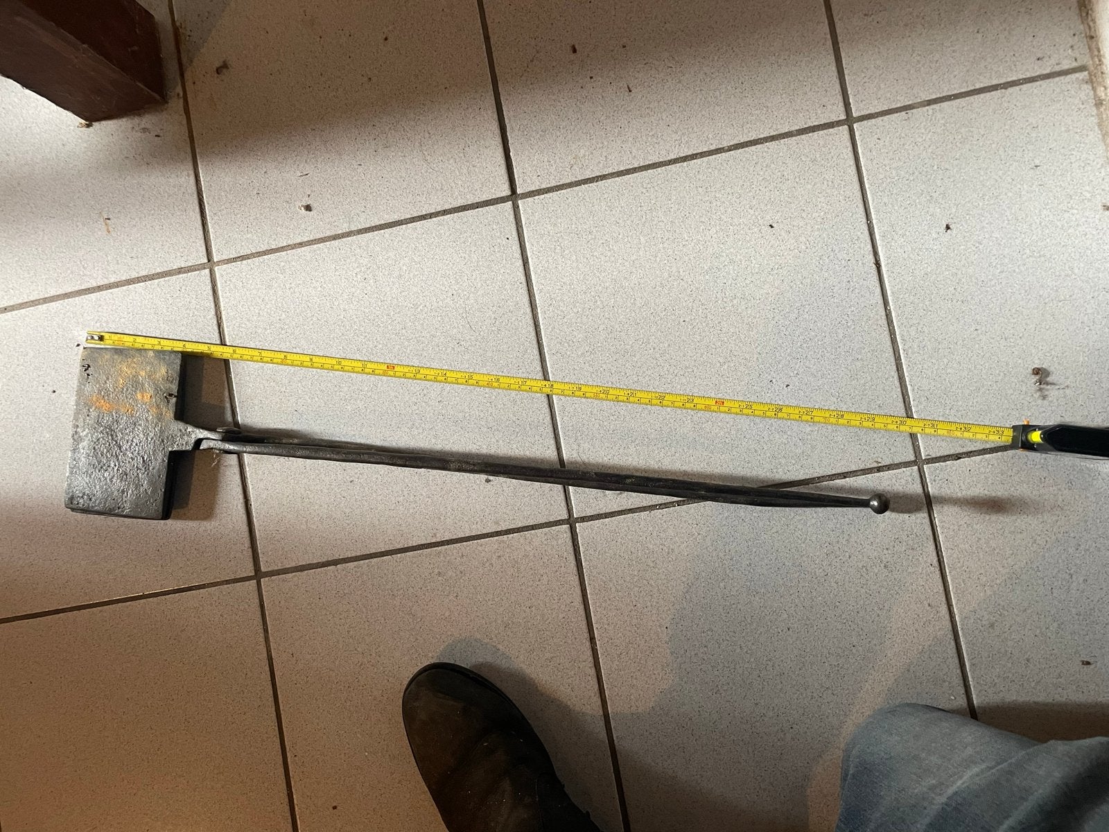 Antiek wafelijzer voor open haard, Ophalen