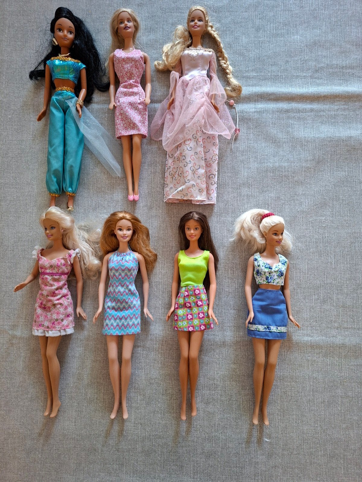7 Vintage Barbie poppen,'68 tm '99- diverse modellen&outfits, Verzamelen, Poppen, Ophalen of Verzenden, Gebruikt
