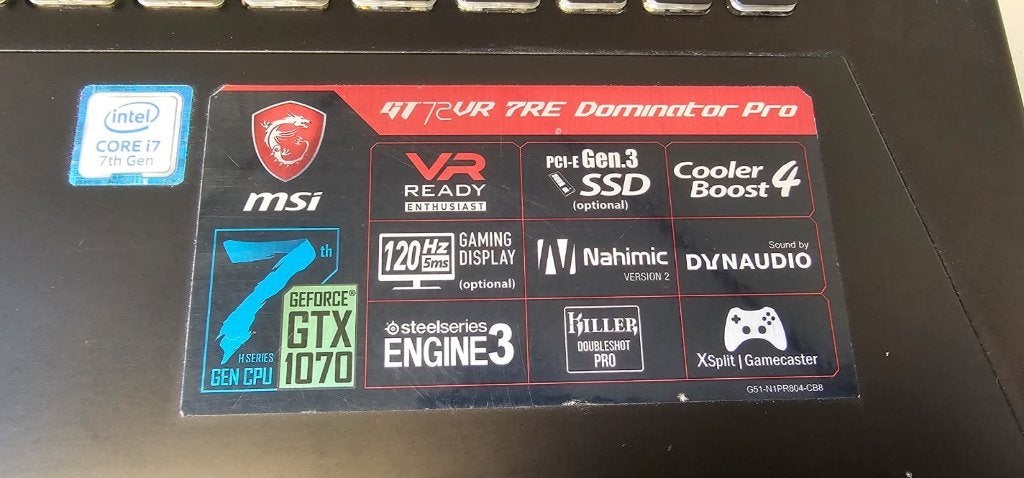 MSI GT72VR 7RE-437NL, Gebruikt, Qwerty, 250GB, Ophalen of Verzenden