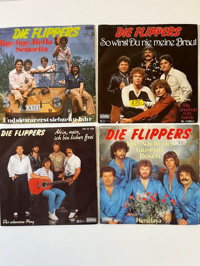 Die Flippers 10 verschillende Singles( zie foto’s ), Ophalen of Verzenden, Zo goed als nieuw