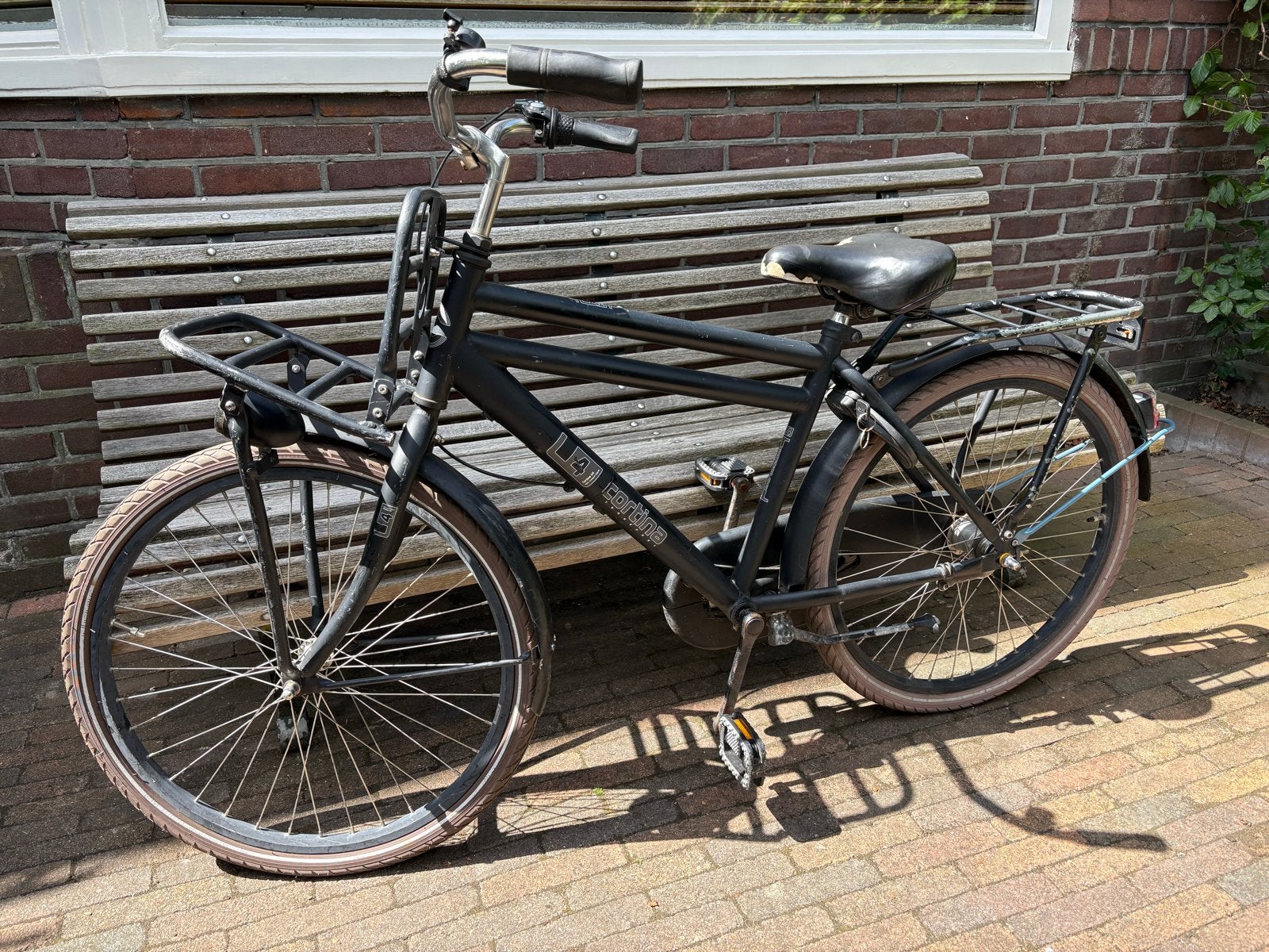 Cortina U4 kinderfiets zwart, Ophalen, Gebruikt, Terugtraprem, 20 inch of meer