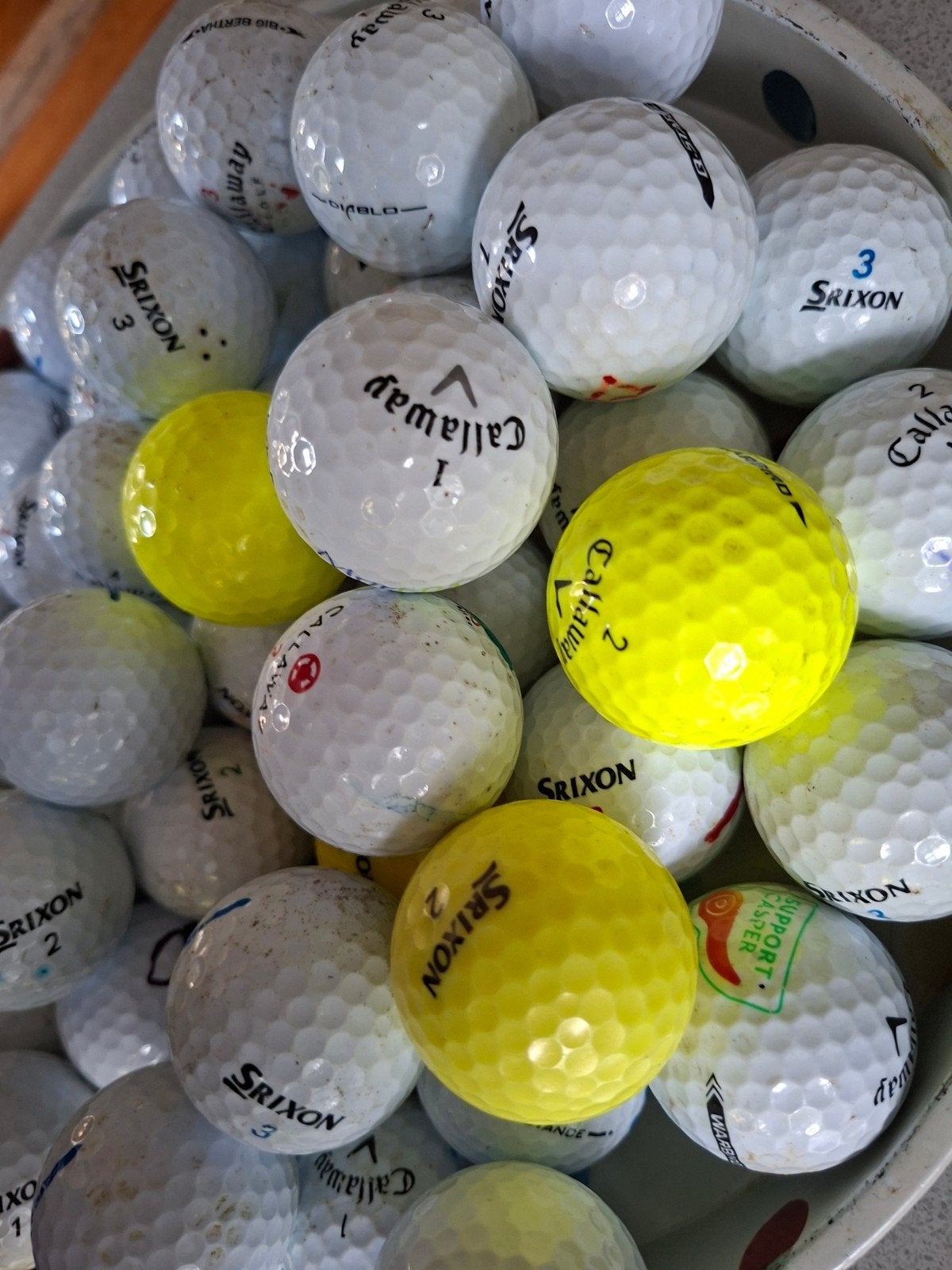 50 prima Srixon en Callaway golfballen mix, Ophalen of Verzenden