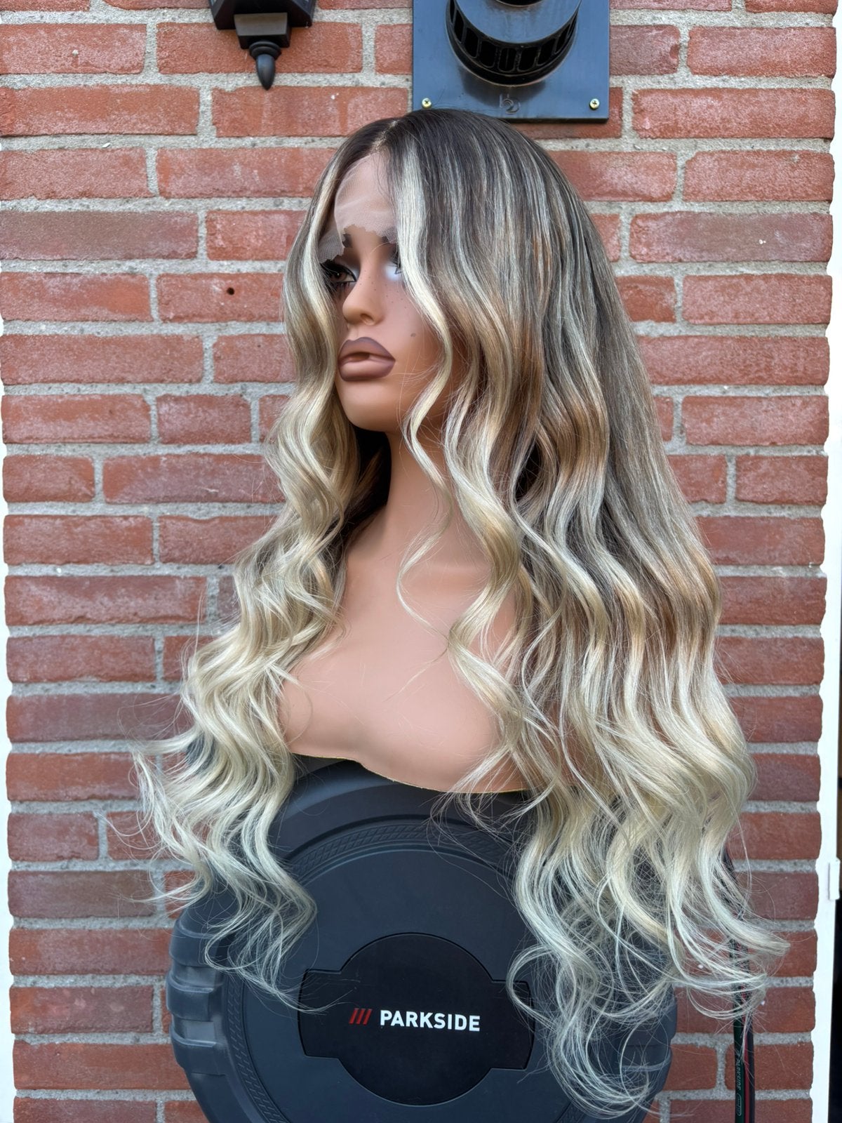 Ombre blonde haarwerk lace wig pruik echt haar haarstuk, Ophalen, Nieuw, Shampoo of Conditioner
