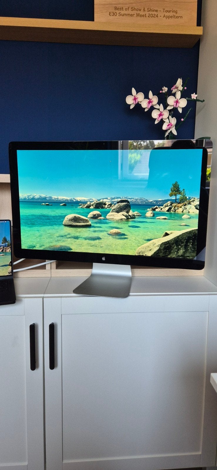 27" Apple Cinema Display met USB-C adapters, Computers en Software, Monitoren, Ophalen, Ingebouwde speakers, Gebruikt, IPS
