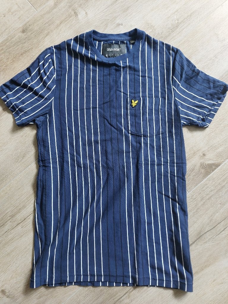 Lyle & Scott T-shirt xs blauw wit, Ophalen, Blauw, Zo goed als nieuw, Lyle & Scott