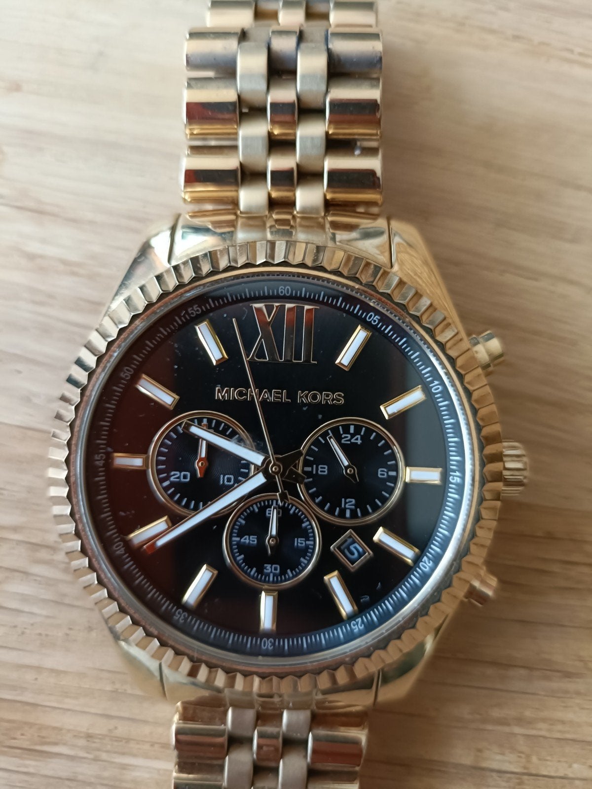 Michael Kors heren horloge, mooi klokkie, Ophalen of Verzenden, Zo goed als nieuw, Staal, Overige merken