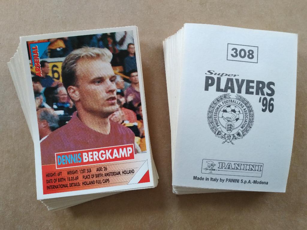 82 stickers Panini Super Players 1996 oa Bergkamp & Cantona, Ophalen, Zo goed als nieuw, Buitenlandse clubs, Poster, Plaatje of Sticker