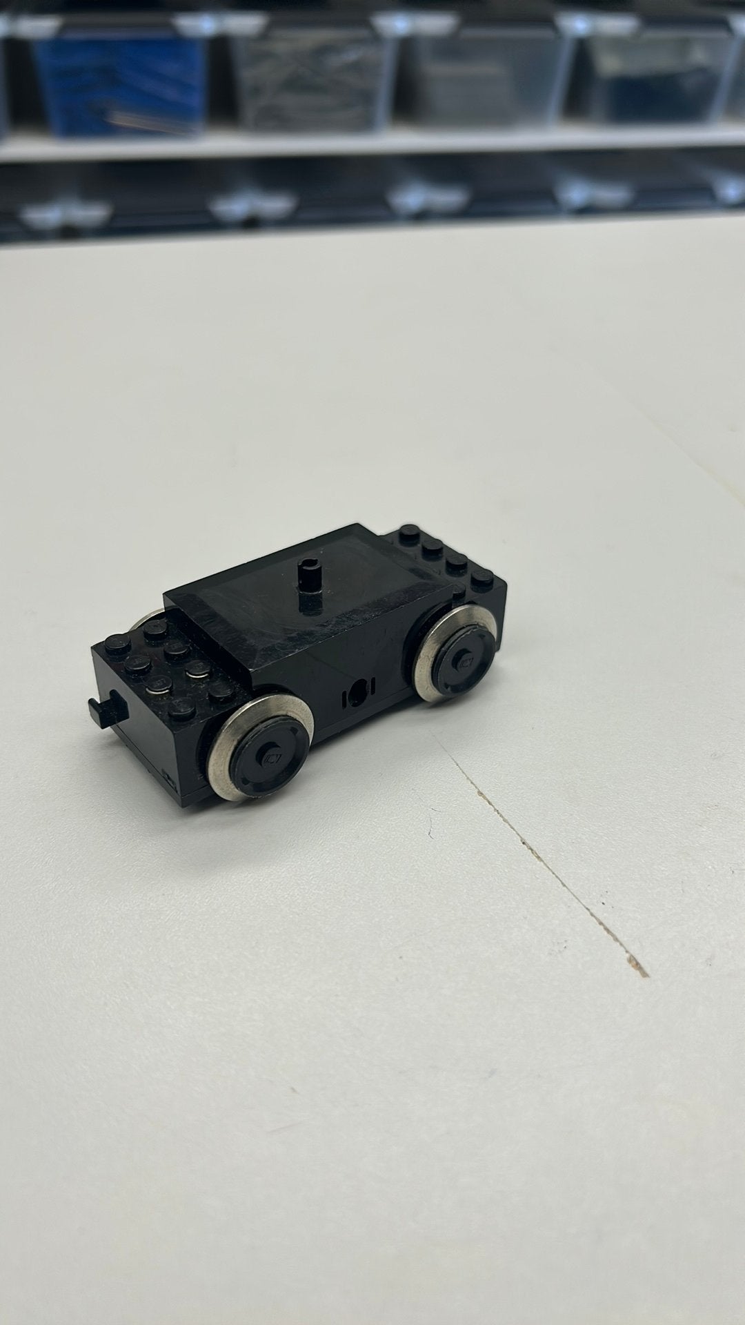 SB2985 Lego trein motor 9v, mist 2x haakje, goedlopend, Ophalen of Verzenden, Zo goed als nieuw