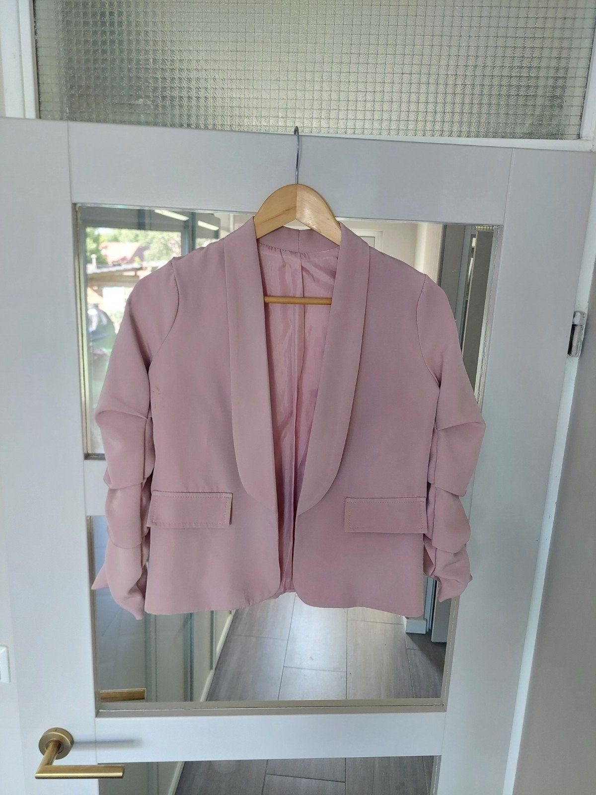 (Oud)roze blazer - maat 134, Ophalen of Verzenden