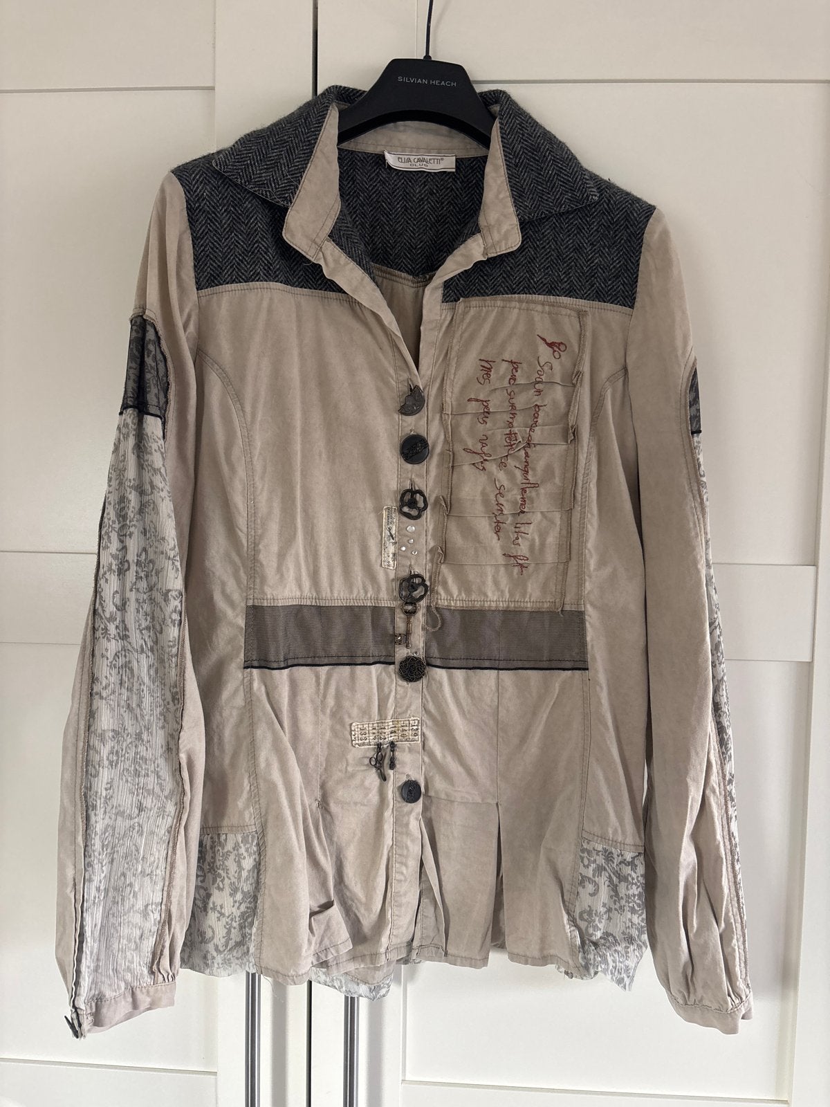 Elisa Cavaletti blouse Maat M, Ophalen of Verzenden, Zo goed als nieuw, Maat 38/40 (M), Beige