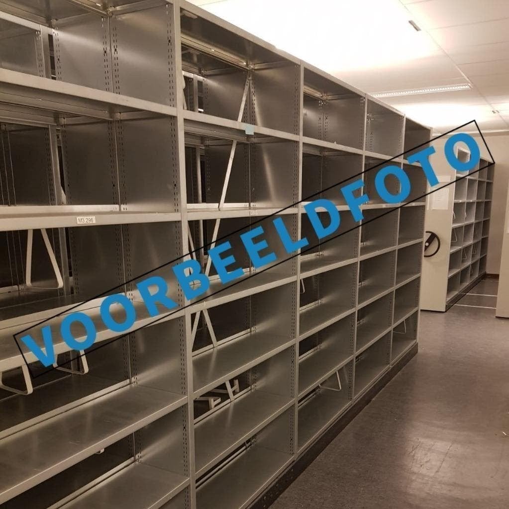 Partij 70 meter gegalvaniseerde magazijnstelling 30 cm diep, Huis en Inrichting, Kasten | Boekenkasten, Ophalen, Gebruikt, 25 tot 50 cm