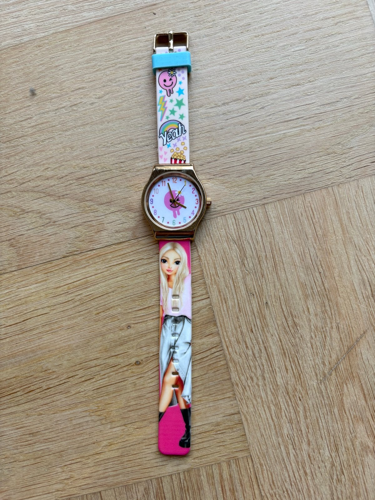TopModel Horloge voor Meisjes - Roze met Afbeeldingen, Ophalen of Verzenden, Zo goed als nieuw, Roze, Meisje