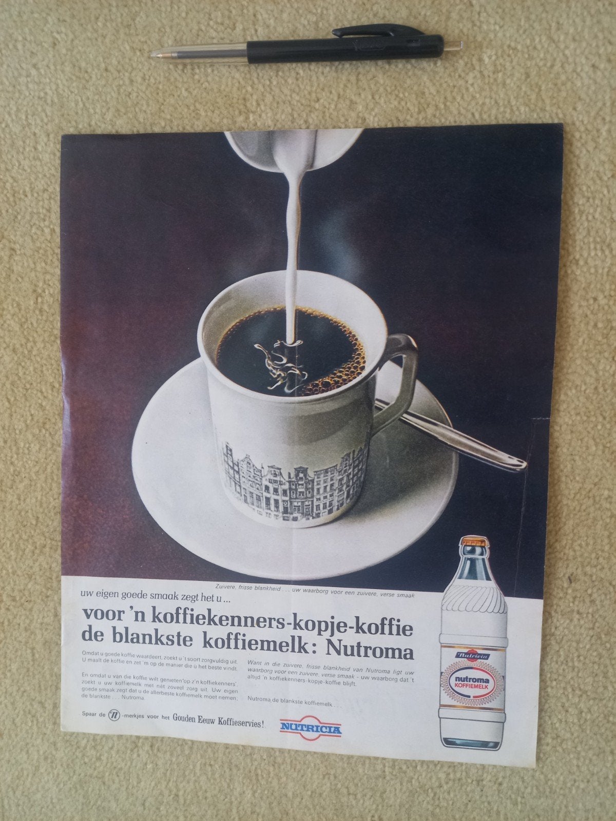 oude reclame advertentie NUTROMA /GOUDEN EEUW KOFFIE SERVIES, Verzamelen, Verzenden, 1920 tot 1940, Tijdschrift