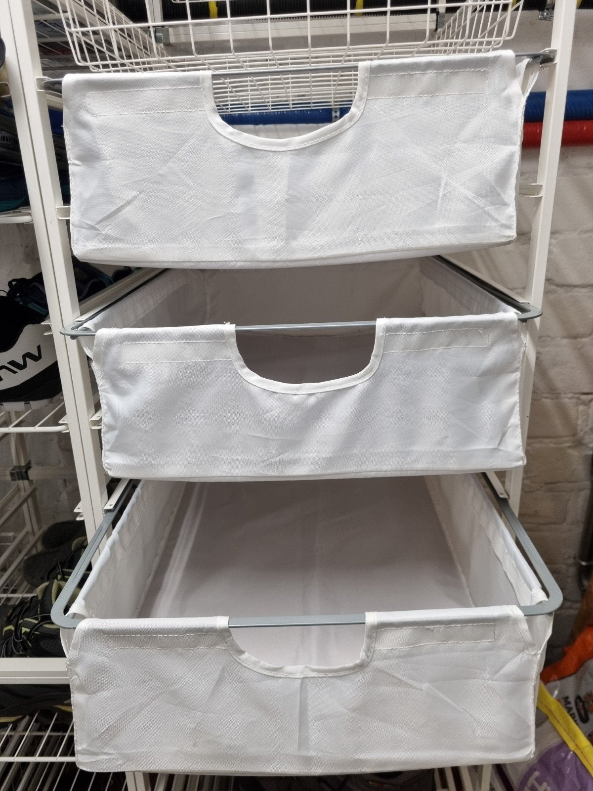 3 witte opbergmanden voor IKEA Antonius systeem, Ophalen of Verzenden, Gebruikt