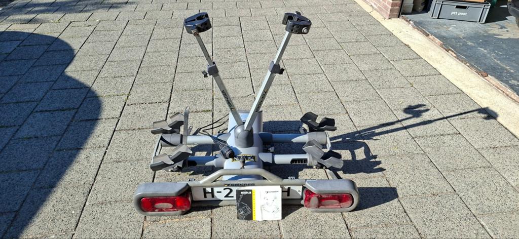 Fietsendrager Spinder Eagle voor 2 (elektrische) fietsen, Auto diversen, Ophalen, Zo goed als nieuw, 2 fietsen, Trekhaakdrager