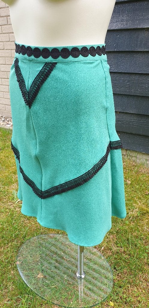 Steps mooie groen zwart rok al lijn 38 M, Kleding | Dames, Rokken, Maat 38/40 (M), Overige kleuren, Verzenden, Zo goed als nieuw