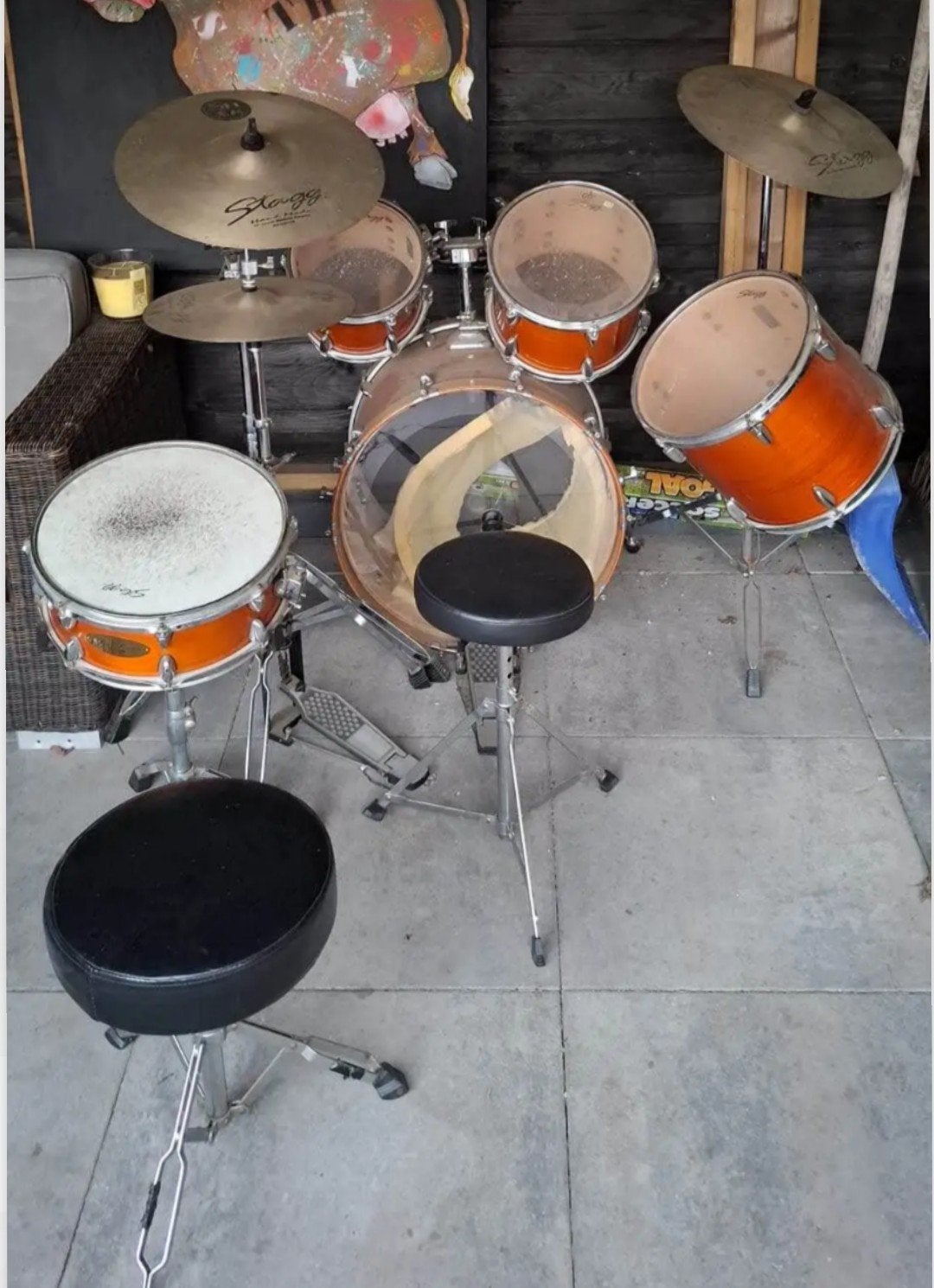 stagg Drumstel - Vintage Jaren '70 Stijl, Ophalen