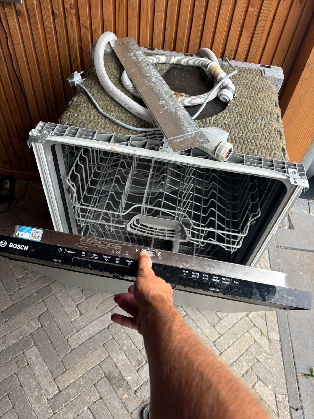 Vaatwasser Bosch SMV2ITX48N, Ophalen, Zo goed als nieuw, Inbouw, 85 tot 90 cm