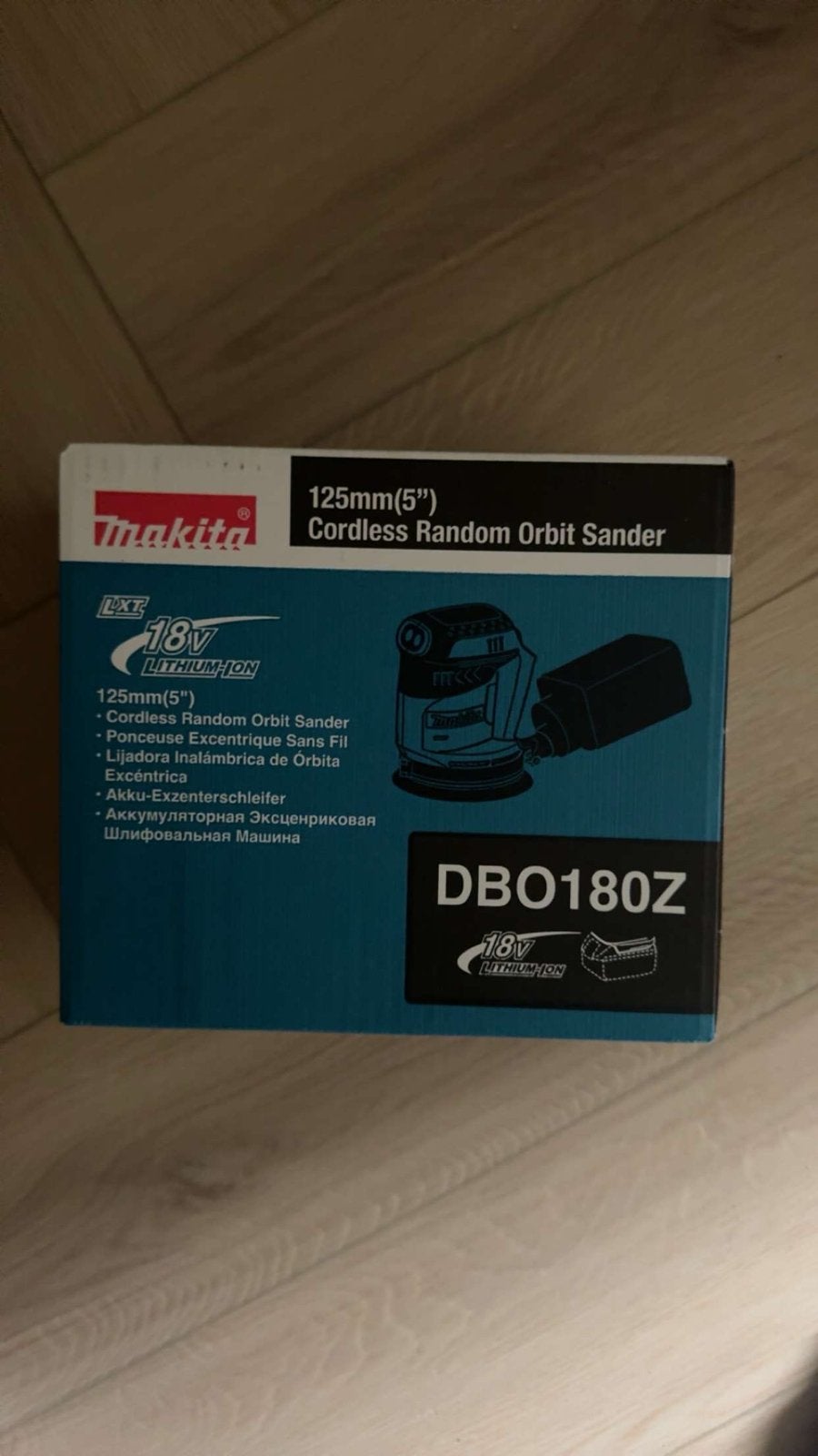 Makita DBO180Z 18V Accu Excentrische Schuurmachine, Ophalen, Nieuw, Minder dan 600 watt, Excentrische schuurmachine