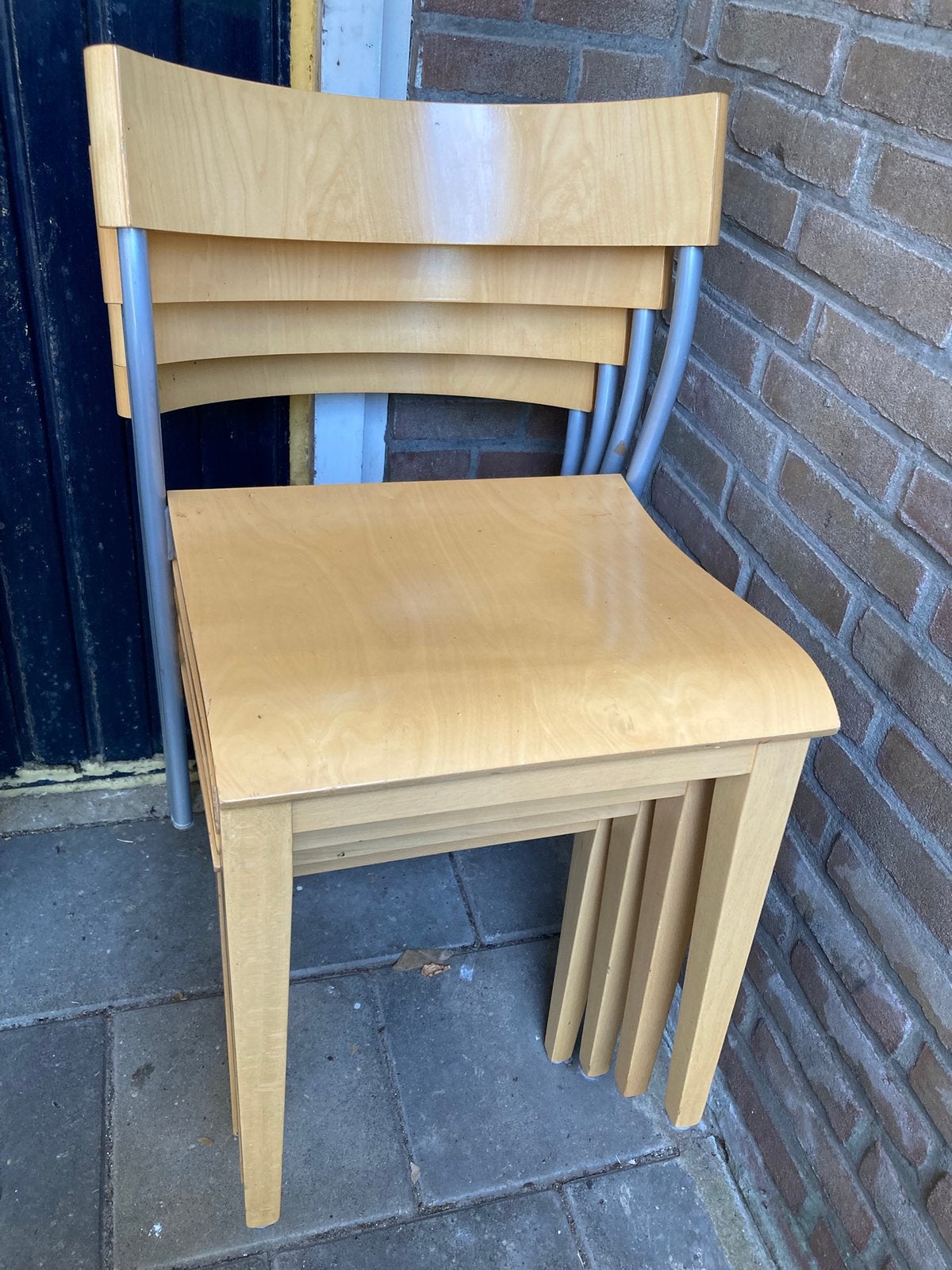 4 Ikea eetkamerstoelen, Huis en Inrichting, Stoelen, Ophalen, Gebruikt, Wit, Vier