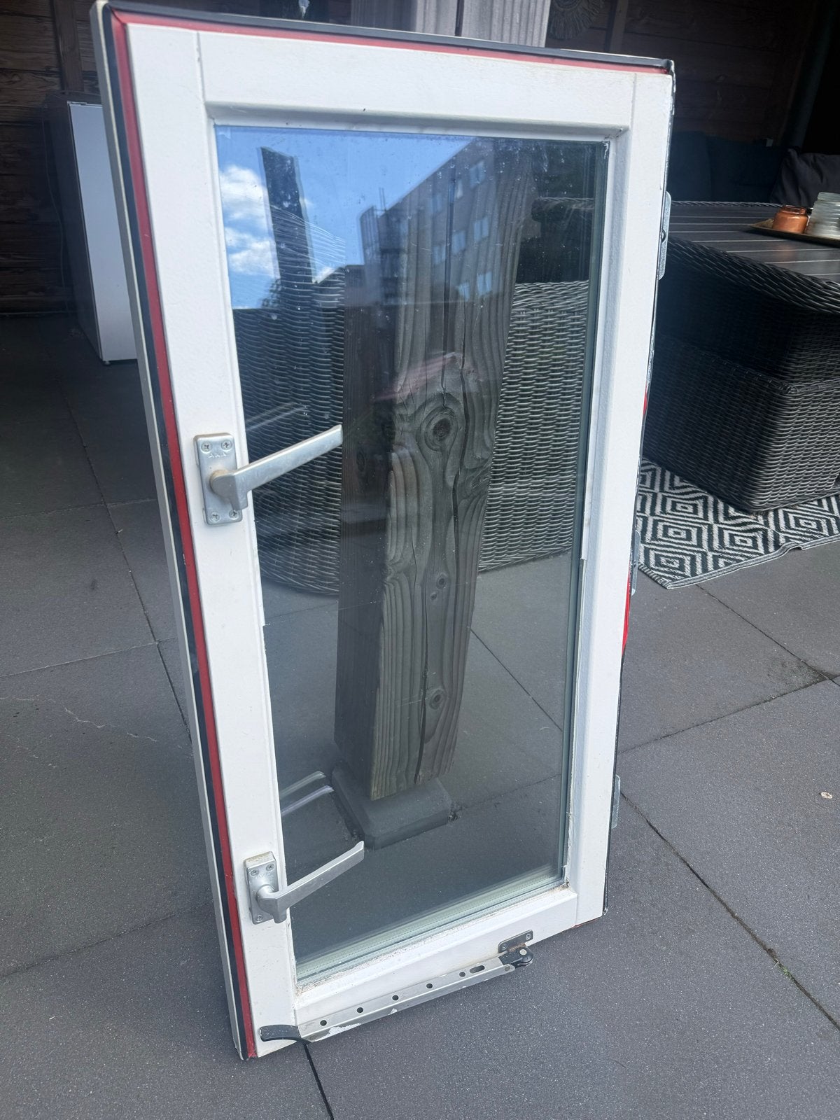 4 hardhouten draairamen met dubbelglas, Doe-het-zelf en Verbouw, Glas en Ramen, Ophalen, Gevelraam of Ruit, Minder dan 80 cm, 80 tot 120 cm