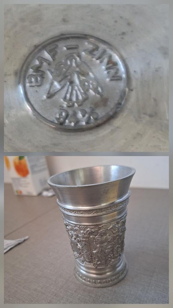 Beker tin bmf zinn 94, Antiek en Kunst, Antiek | Tin, Ophalen of Verzenden