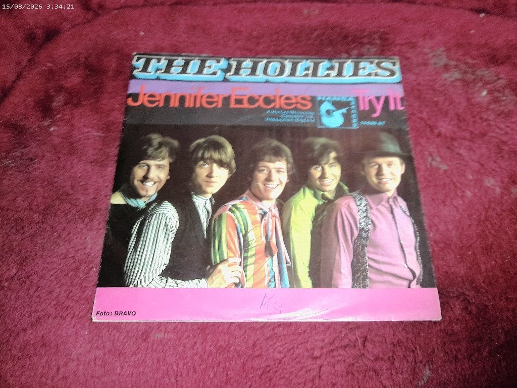 The Hollies - Jennifer Eccles / Try it, Gebruikt, Fotohoes, 7 inch, Ophalen of Verzenden
