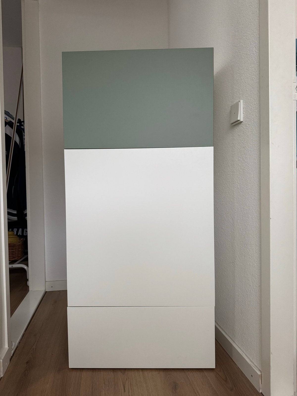 IKEA Bestakast wit/groen met lade en legplanken, Huis en Inrichting, Ophalen, Gebruikt