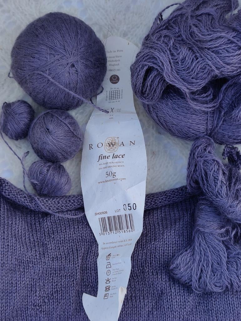 100 gr Rowan Fine lace Suri Alpaca/ Fine merino 800m nld 2-4, Ophalen of Verzenden