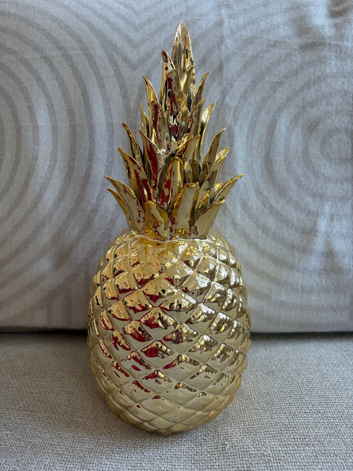 Pols Potten Gouden Ananas, Huis en Inrichting, Ophalen, Zo goed als nieuw, Steen/keramiek, Goud