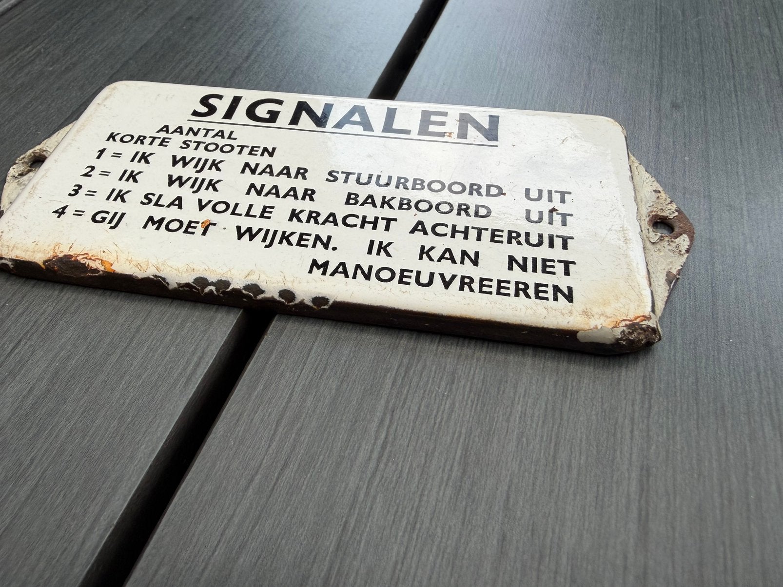 Emaille bordje Signalen, Ophalen of Verzenden