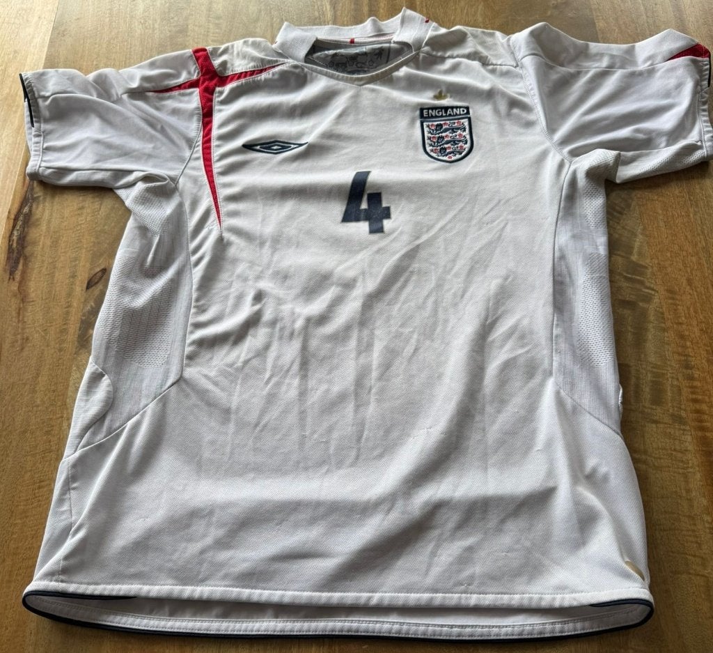 Retro Engels elftal Thuisshirt WK 2006 - GERRARD 4, Ophalen of Verzenden, Zo goed als nieuw, Buitenlandse clubs, Shirt