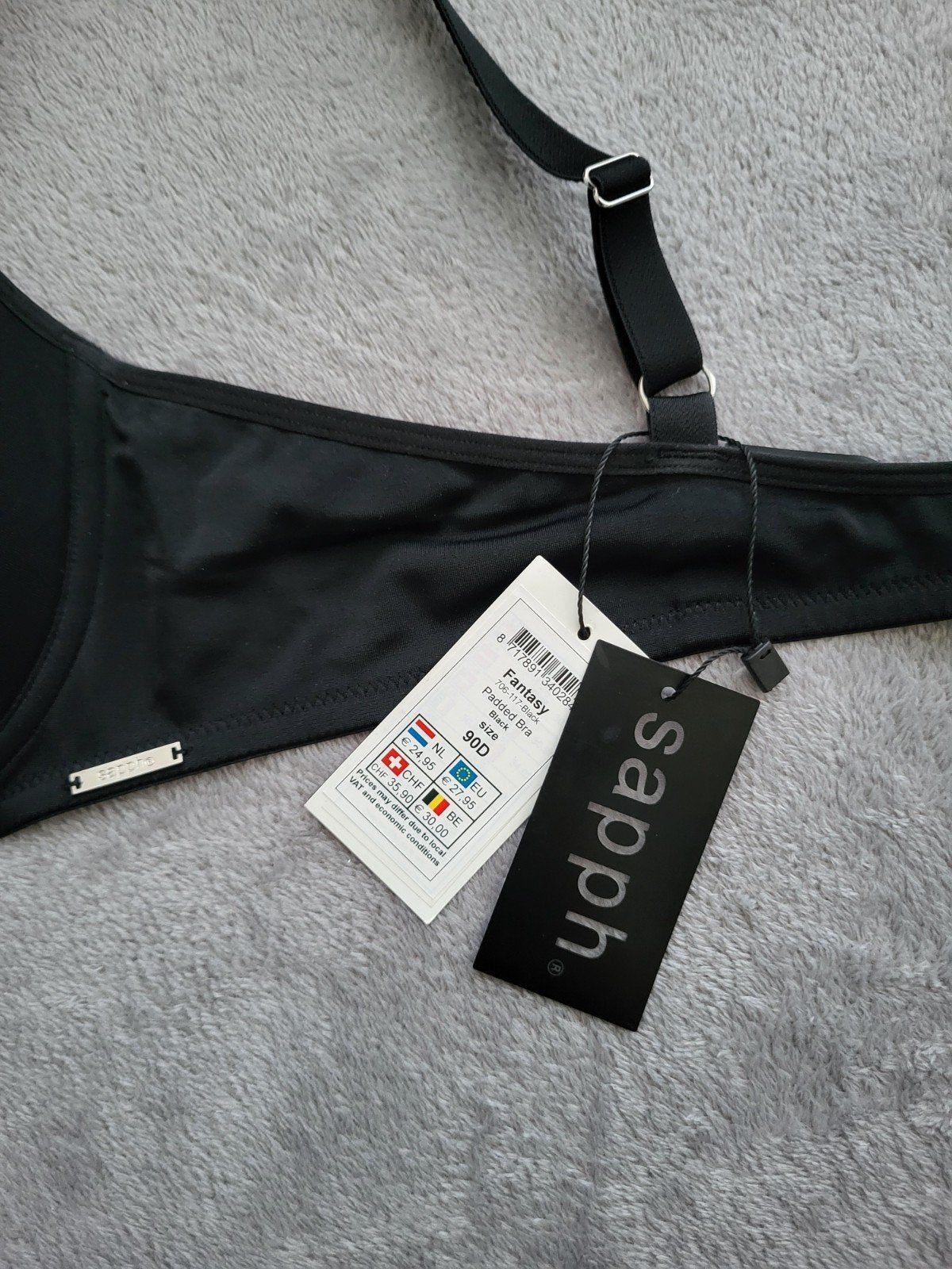 NIEUW! Sapph Zwarte BH   Maat 90D, Sapph, Verzenden, Zwart, BH