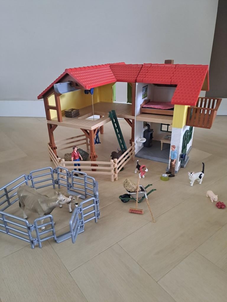 Schleich Farm World -Boerderijhuis met dieren en accessoires, Kinderen en Baby's, Speelgoed | Overig, Ophalen, Zo goed als nieuw