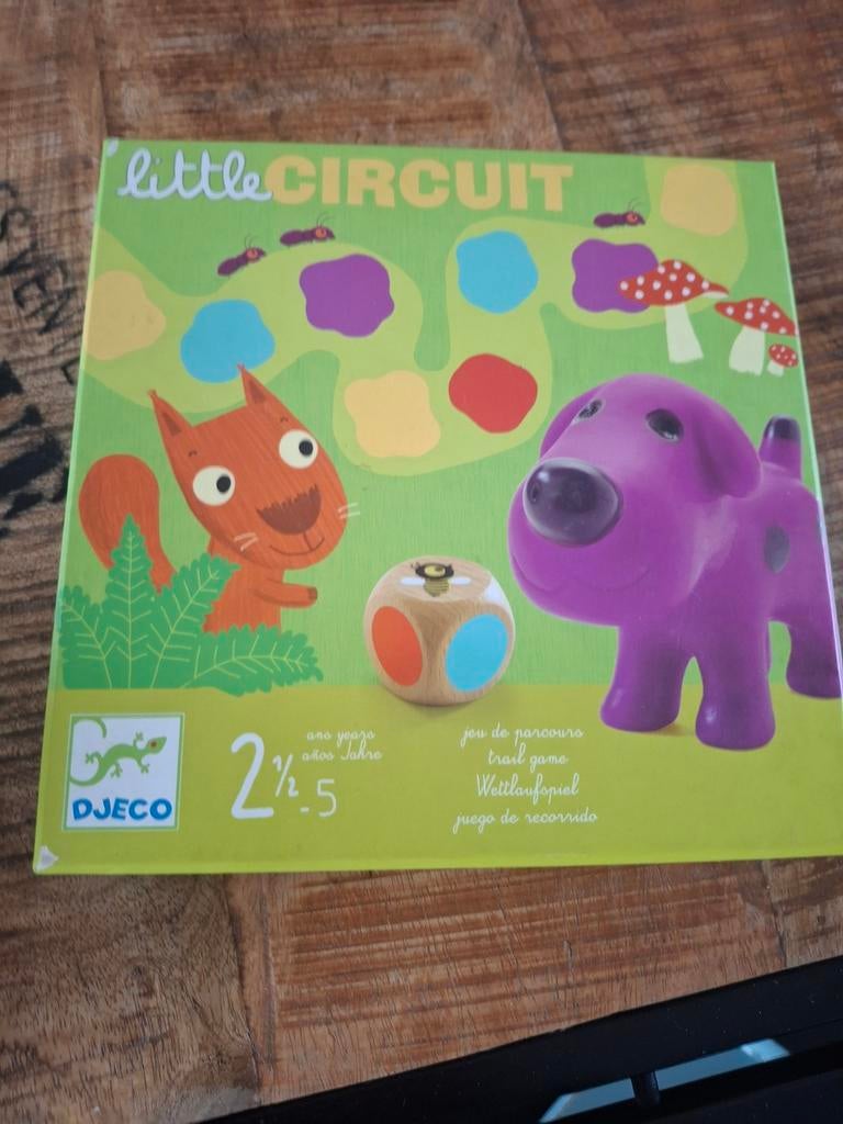 Djeco Little Circuit bordspel voor peuters (2,5-5 jaar), Ophalen of Verzenden, Zo goed als nieuw, Overige typen