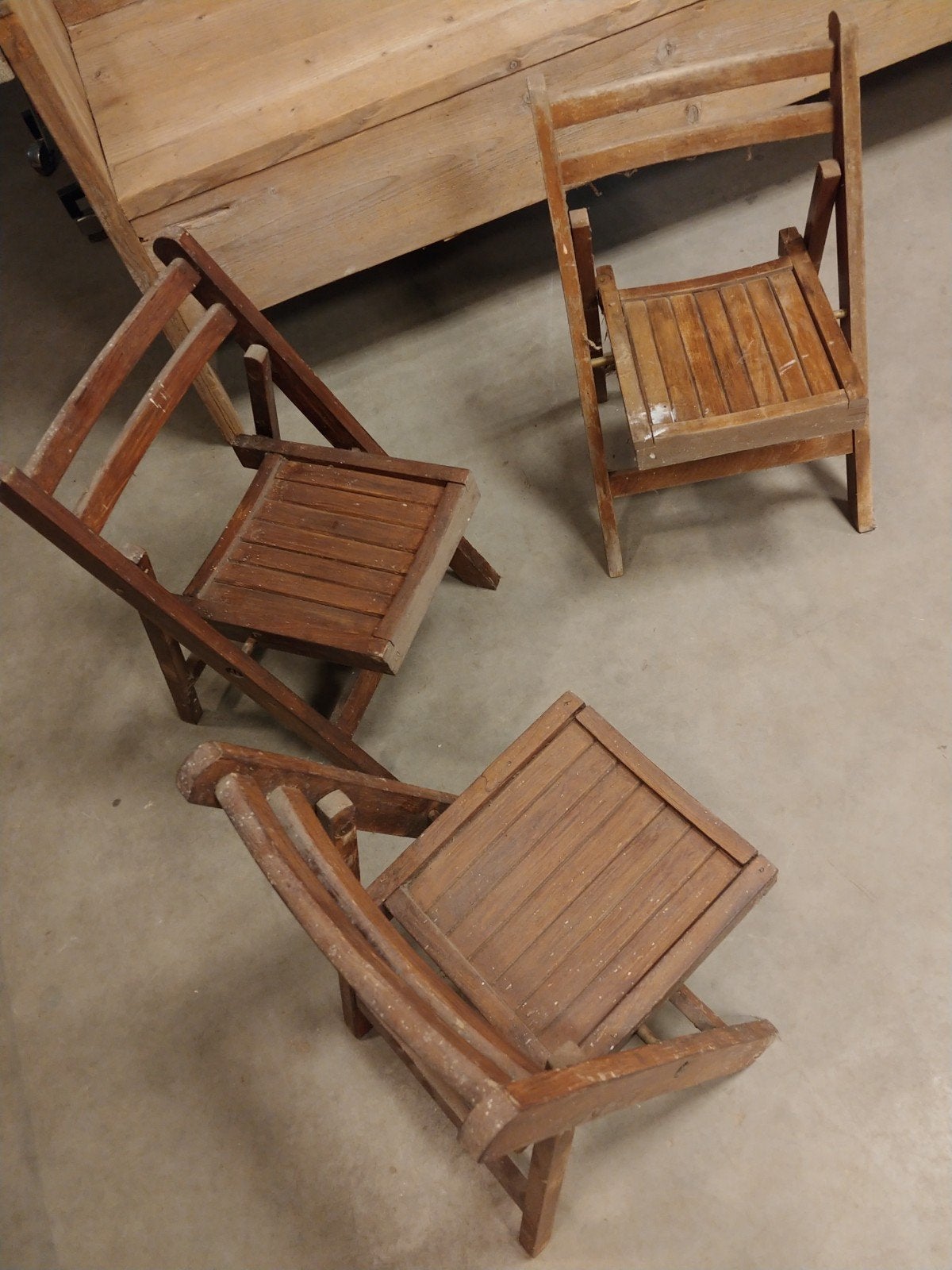 houten kinder-klapstoeltjes., Ophalen, Hout