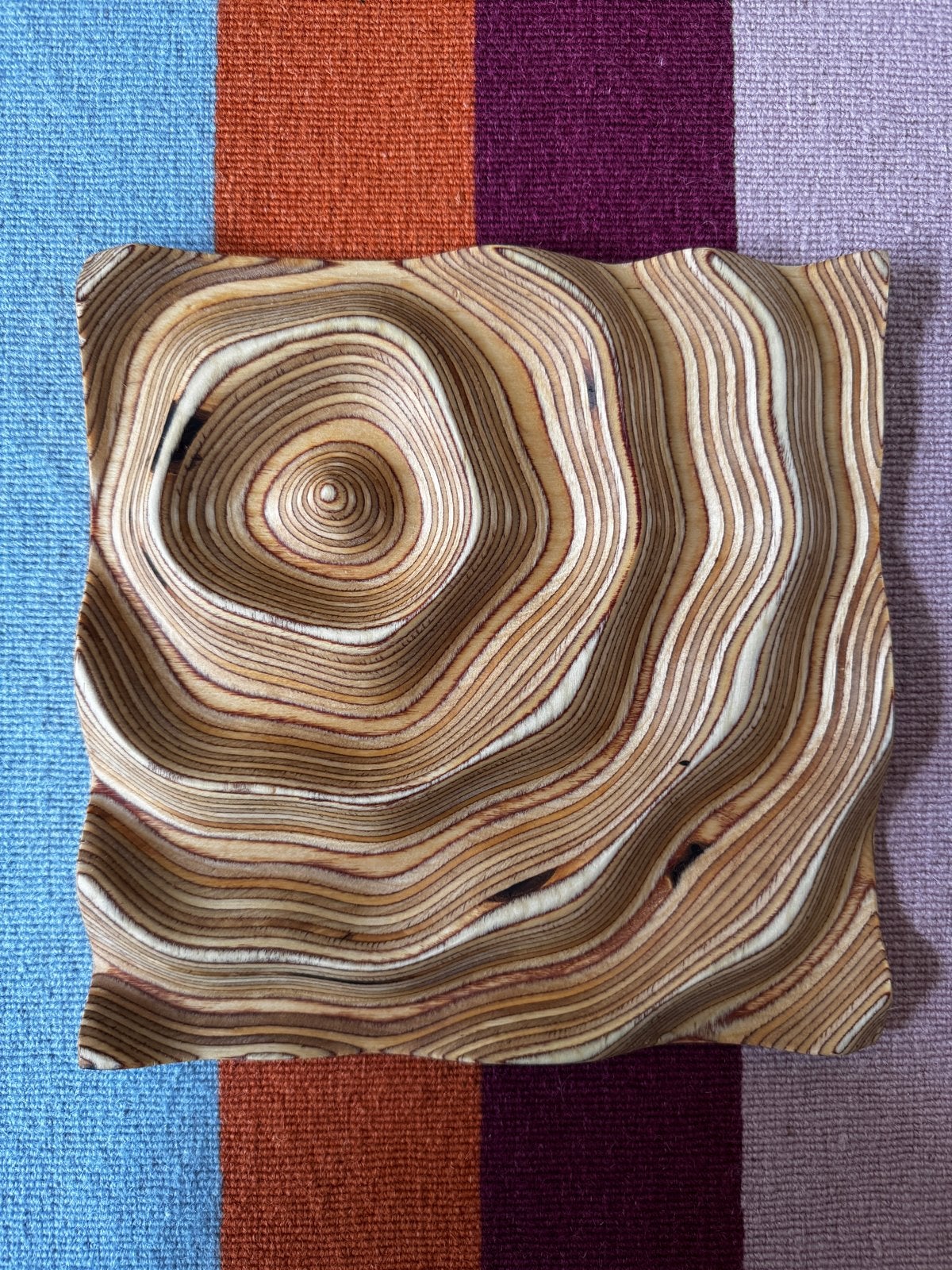 Uniek Houten Wanddecoratie: Abstract Reliëf Kunstwerk, Ophalen of Verzenden, Handgemaakt, Wanddecoratie, 20 - 50 cm