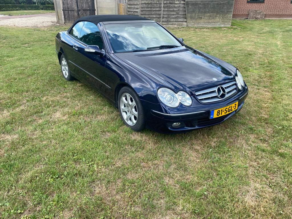 Mercedes-Benz CLK 3.2 Clk320 Cabriolet AUT 2004 Blauw, Auto's, Automaat, Achterwielaandrijving, Zwart, Cabriolet