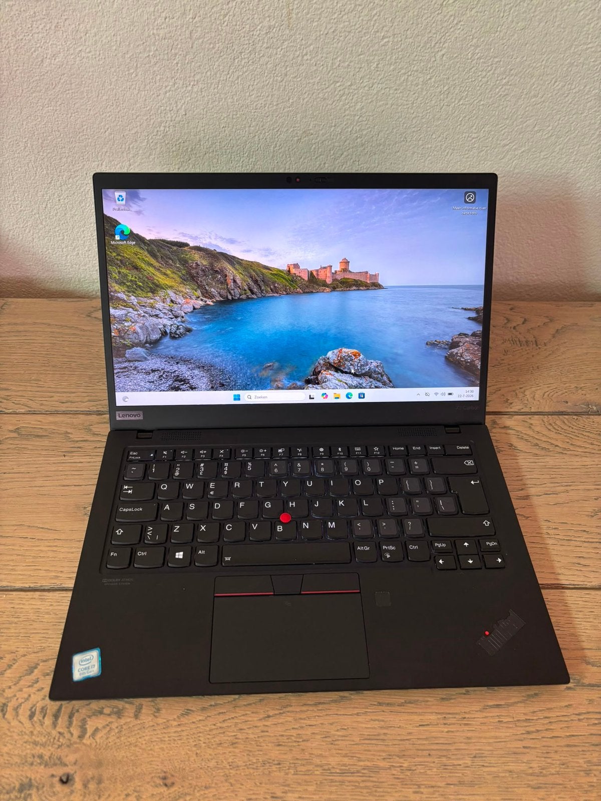 Lenovo ThinkPad X1 Carbon Gen6 i7-8565U |16GB RAM |256GB SSD, Qwerty, Minder dan 2 Ghz, Germany, 14 inch
