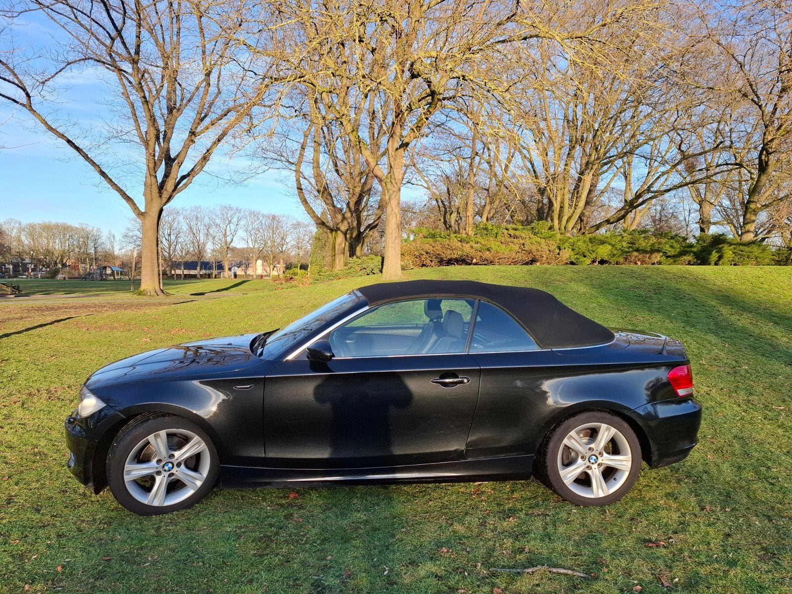 BMW 1-Serie 2.0 118I Cabrio 2008 Zwart, Auto's, 1-Serie, 1995 cc, Cabriolet, 4 stoelen