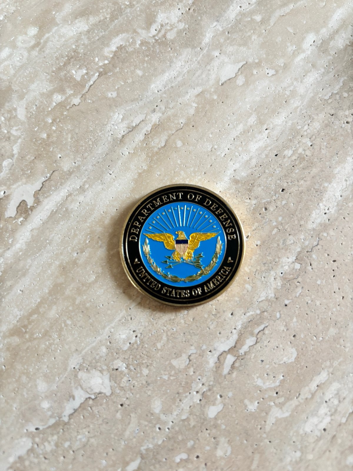 Amerikaanse Defensie Challenge Coin, Ophalen, Zo goed als nieuw