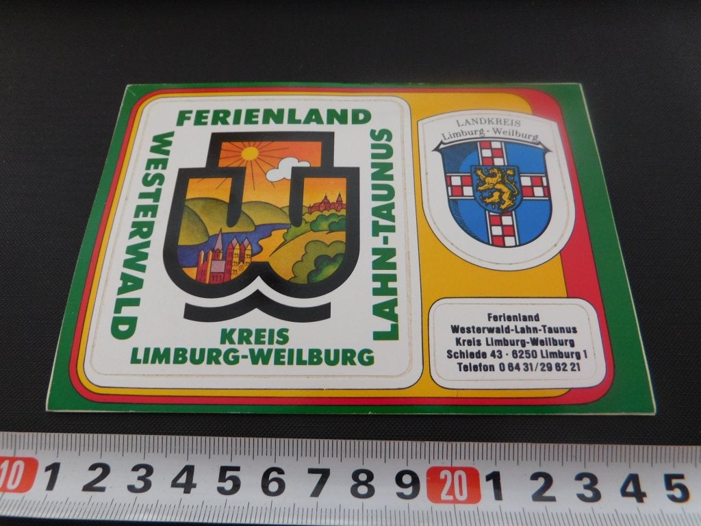 sticker Duitsland Kreis Limburg Weilburg  Westerwald, Ophalen, Zo goed als nieuw