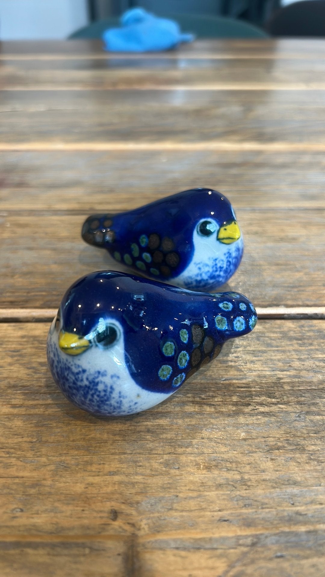 Vintage Tonalá Mexico vogeltjes – set van 2 – folk art, Ophalen of Verzenden