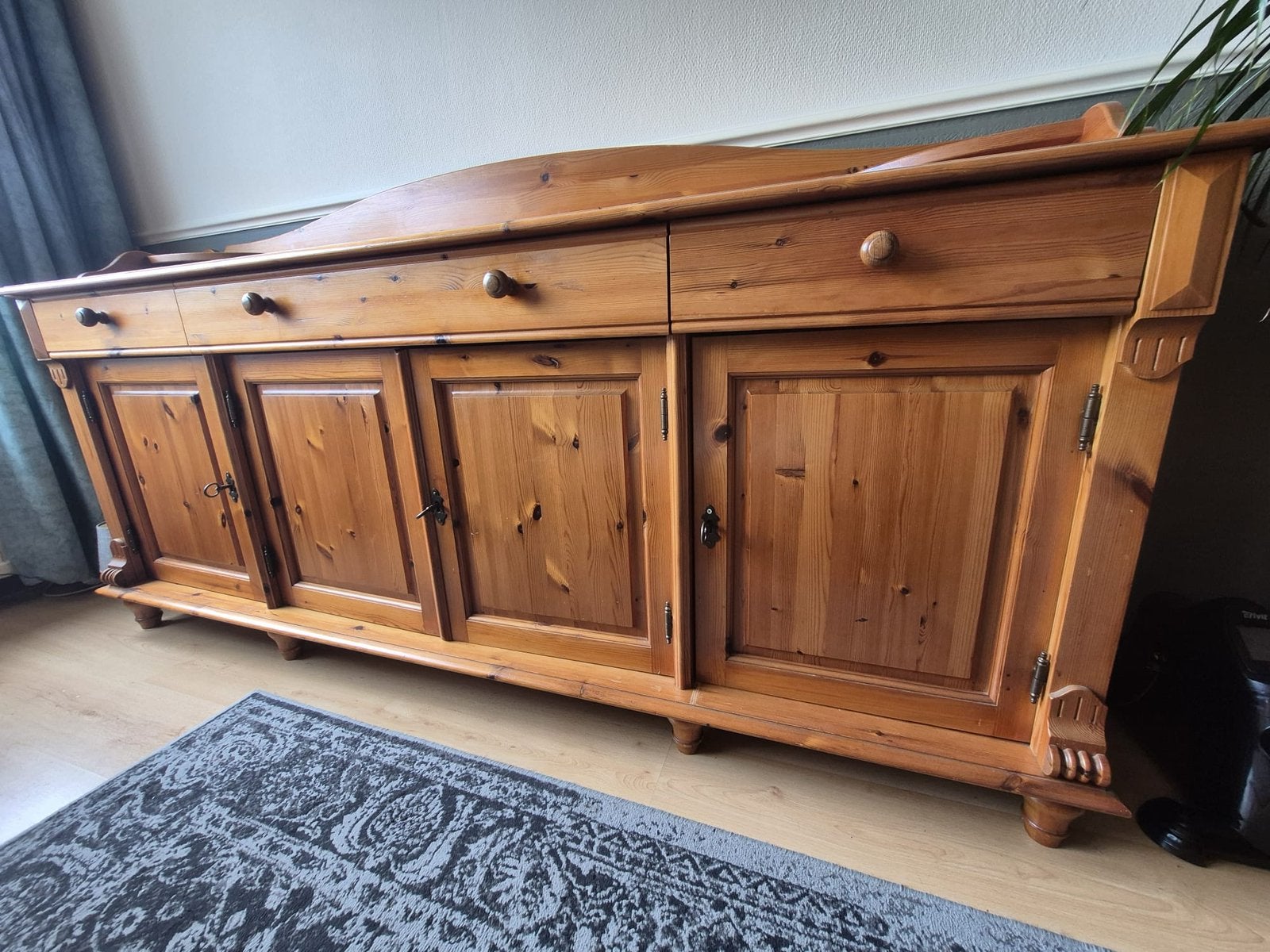 Massief grenen dressoir, Ophalen, Gebruikt, Grenenhout, 25 tot 50 cm